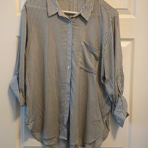 Grand & Greene Button up Blouse. Size XL  Roll Sleeve or Straight Long Sleeve